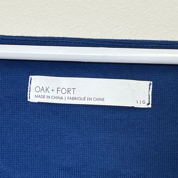 Oak + Fort Double Zip Ponte Square Neck Crop Top Large - Picture 3 of 5